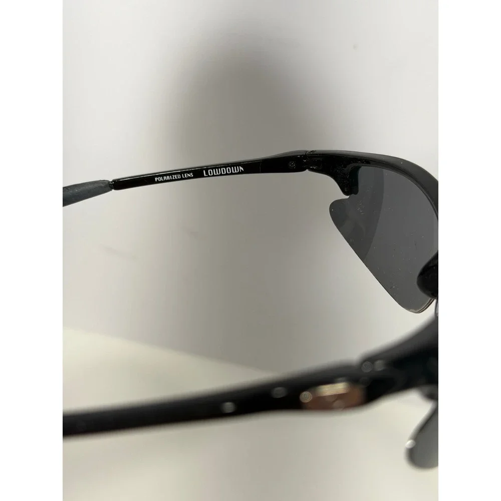 Style Eyes Lowdown Polarized Sport Sunglasses Black Wrap Frame Gray Lens Y2k 90s